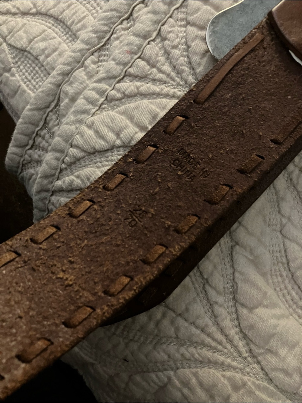 RALPH LAUREN Brown Leather Western Belt with Decorative Silver-Tone Buckle - Picture 4 of 5